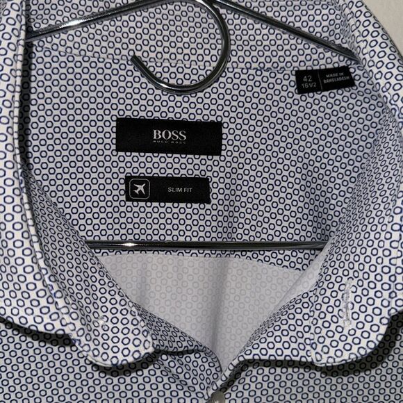 Hugo boss stretch slim fit button down shirt - Picture 2 of 4